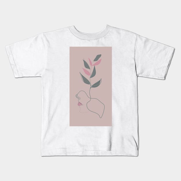 Press for Progress I Women Intelligence Floral Kids T-Shirt by Art by Ergate